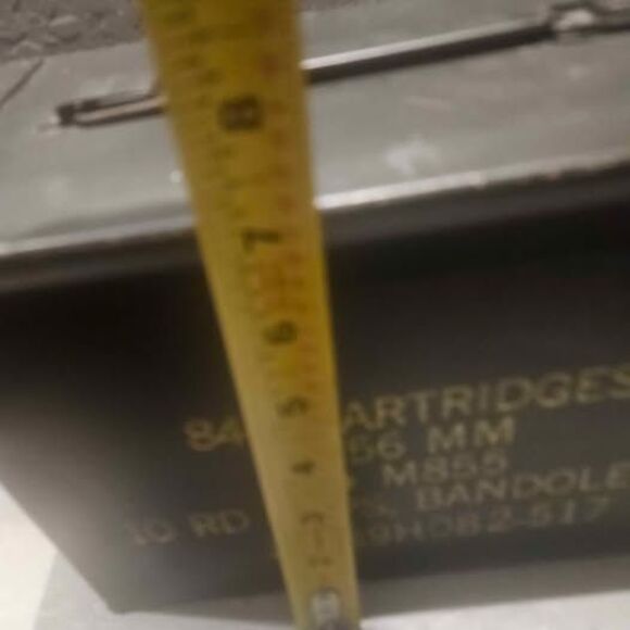 Green Ammo Metal Box 7"x12"6" 5.56 MM Box - Picture 3 of 8